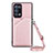 Custodia Lusso Pelle Cover Y02B per Oppo Reno6 Pro+ Plus 5G Oro Rosa