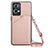 Custodia Lusso Pelle Cover Y02B per Oppo Reno7 Pro 5G Oro Rosa