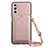 Custodia Lusso Pelle Cover Y02B per Samsung Galaxy A04s Oro Rosa
