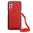 Custodia Lusso Pelle Cover Y02B per Samsung Galaxy A04s Rosso