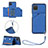 Custodia Lusso Pelle Cover Y02B per Samsung Galaxy A12 5G Blu