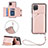 Custodia Lusso Pelle Cover Y02B per Samsung Galaxy A12 Nacho Oro Rosa