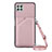 Custodia Lusso Pelle Cover Y02B per Samsung Galaxy A22s 5G Oro Rosa