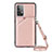 Custodia Lusso Pelle Cover Y02B per Samsung Galaxy A52 5G Oro Rosa