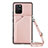 Custodia Lusso Pelle Cover Y02B per Samsung Galaxy A91 Oro Rosa