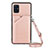 Custodia Lusso Pelle Cover Y02B per Samsung Galaxy M40S Oro Rosa