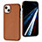 Custodia Lusso Pelle Cover Y03B per Apple iPhone 14 Marrone