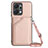 Custodia Lusso Pelle Cover Y03B per Huawei Honor X7a Oro Rosa