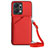 Custodia Lusso Pelle Cover Y03B per Huawei Honor X7a Rosso