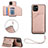 Custodia Lusso Pelle Cover Y03B per Samsung Galaxy A03 Oro Rosa