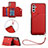 Custodia Lusso Pelle Cover Y03B per Samsung Galaxy A04s Rosso