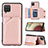 Custodia Lusso Pelle Cover Y03B per Samsung Galaxy A12 5G Oro Rosa