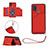 Custodia Lusso Pelle Cover Y03B per Samsung Galaxy A21s Rosso