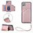 Custodia Lusso Pelle Cover Y03B per Samsung Galaxy A22 5G Oro Rosa