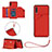 Custodia Lusso Pelle Cover Y03B per Samsung Galaxy A30S Rosso