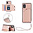 Custodia Lusso Pelle Cover Y03B per Samsung Galaxy A31 Oro Rosa