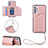 Custodia Lusso Pelle Cover Y03B per Samsung Galaxy A32 4G Oro Rosa