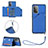 Custodia Lusso Pelle Cover Y03B per Samsung Galaxy A52 4G Blu