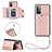 Custodia Lusso Pelle Cover Y03B per Samsung Galaxy A52s 5G Oro Rosa