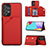 Custodia Lusso Pelle Cover Y03B per Samsung Galaxy A73 5G Rosso