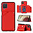 Custodia Lusso Pelle Cover Y03B per Samsung Galaxy F12 Rosso