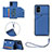 Custodia Lusso Pelle Cover Y03B per Samsung Galaxy M51 Blu