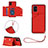 Custodia Lusso Pelle Cover Y03B per Samsung Galaxy M51 Rosso