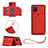Custodia Lusso Pelle Cover Y03B per Samsung Galaxy M60s Rosso