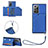 Custodia Lusso Pelle Cover Y03B per Samsung Galaxy Note 20 Ultra 5G Blu