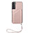 Custodia Lusso Pelle Cover Y03B per Samsung Galaxy S21 5G Oro Rosa