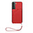 Custodia Lusso Pelle Cover Y03B per Samsung Galaxy S21 5G Rosso