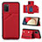 Custodia Lusso Pelle Cover Y04B per Samsung Galaxy A02s Rosso