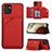 Custodia Lusso Pelle Cover Y04B per Samsung Galaxy A03 Rosso