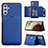 Custodia Lusso Pelle Cover Y04B per Samsung Galaxy A04s Blu