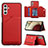 Custodia Lusso Pelle Cover Y04B per Samsung Galaxy A13 5G Rosso