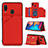 Custodia Lusso Pelle Cover Y04B per Samsung Galaxy A20 Rosso