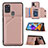 Custodia Lusso Pelle Cover Y04B per Samsung Galaxy A21s Oro Rosa