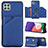 Custodia Lusso Pelle Cover Y04B per Samsung Galaxy A22 5G Blu