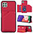 Custodia Lusso Pelle Cover Y04B per Samsung Galaxy A22 5G Rosso