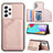 Custodia Lusso Pelle Cover Y04B per Samsung Galaxy A33 5G Oro Rosa