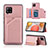 Custodia Lusso Pelle Cover Y04B per Samsung Galaxy A42 5G Oro Rosa