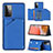 Custodia Lusso Pelle Cover Y04B per Samsung Galaxy A72 4G Blu