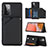 Custodia Lusso Pelle Cover Y04B per Samsung Galaxy A72 4G Nero