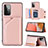 Custodia Lusso Pelle Cover Y04B per Samsung Galaxy A72 5G Oro Rosa