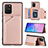 Custodia Lusso Pelle Cover Y04B per Samsung Galaxy A91 Oro Rosa