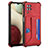 Custodia Lusso Pelle Cover Y04B per Samsung Galaxy F12 Rosso