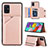 Custodia Lusso Pelle Cover Y04B per Samsung Galaxy M40S Oro Rosa
