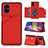 Custodia Lusso Pelle Cover Y04B per Samsung Galaxy M51 Rosso