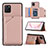 Custodia Lusso Pelle Cover Y04B per Samsung Galaxy M60s Oro Rosa