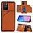 Custodia Lusso Pelle Cover Y04B per Samsung Galaxy M80S Marrone